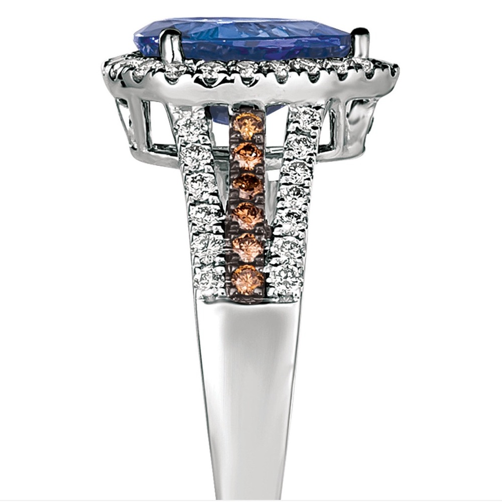 14K White Gold Blueberry Tanzanite Ring - Picture 11 of 16